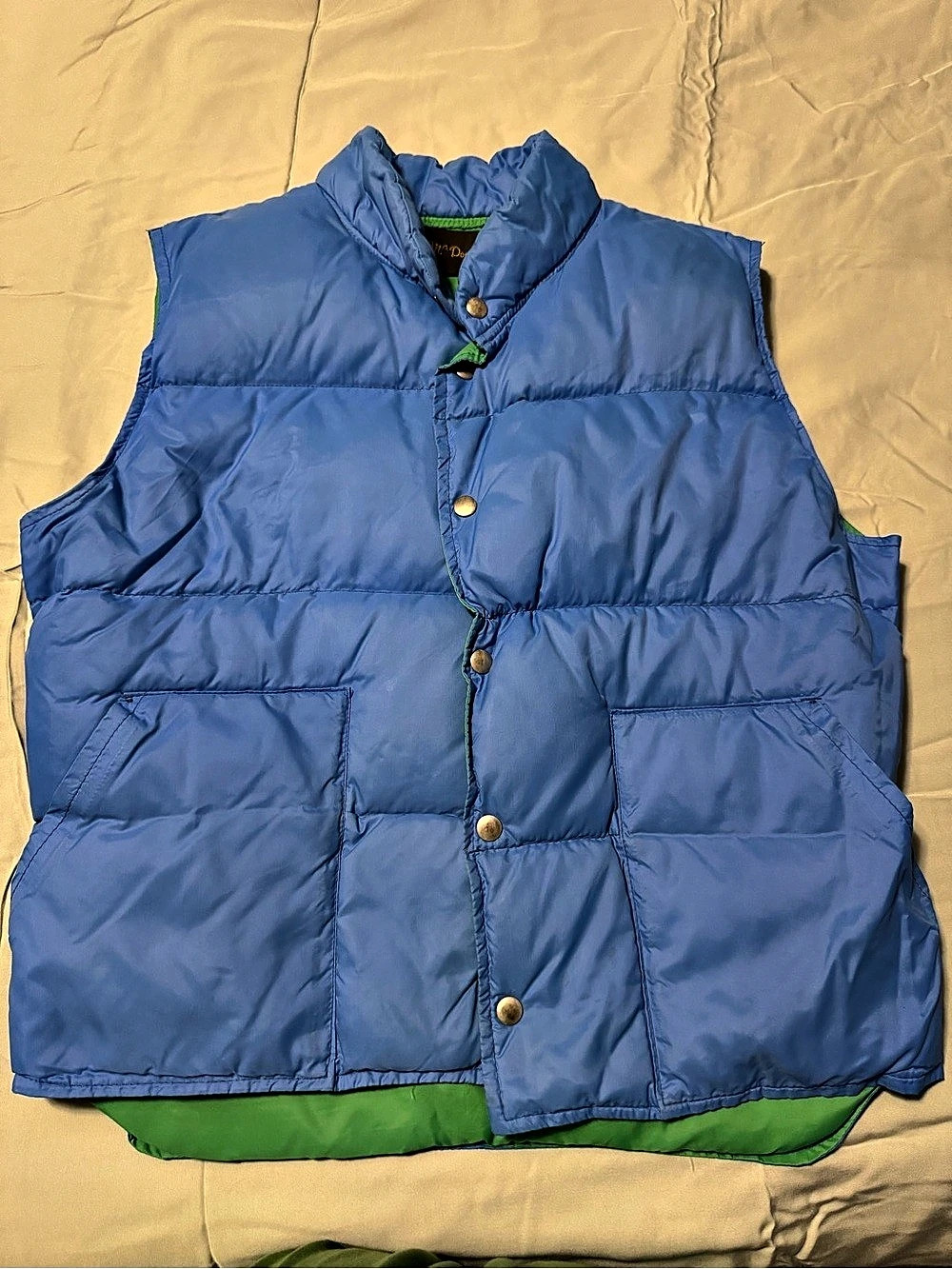 Mr. Donalds Blue & Green Quilted Puffer Vest